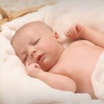 A newborn baby sleeping